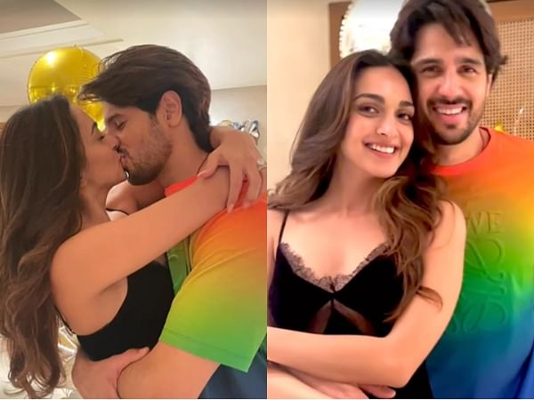 Kiara kisses hubby Sidharth in new pic, shares glimpses from his birthday celebration