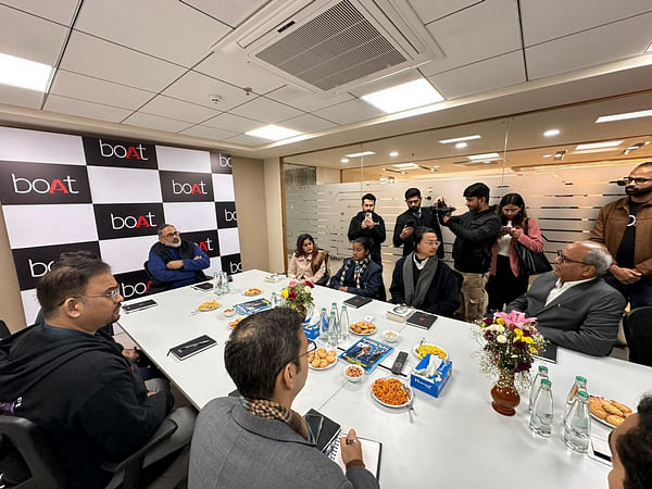 Rajeev Chandrasekhar visits boAt plant with 'Young Indians' members on Startup Day
