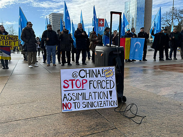 Uyghurs, Tibetans hold anti-China protest outside UNHRC during Universal Periodic Review