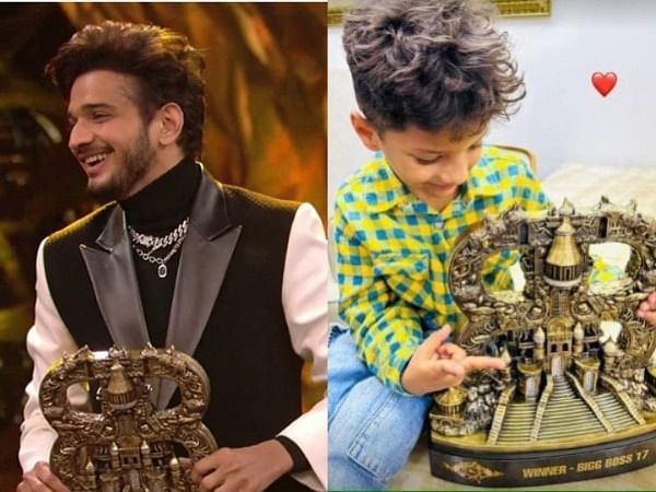 Munawar Faruqui shares picture of his son with 'Bigg Boss' trophy
