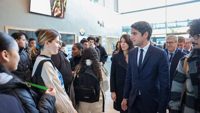 File image of French PM Gabriel Attal interacting with students | X/@GabrielAttal