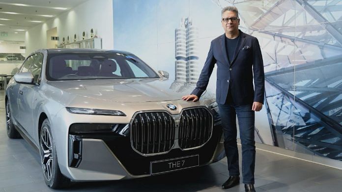 BMW Group India president Vikram Pawah posing with the BMW 7 Series | By special arrangement