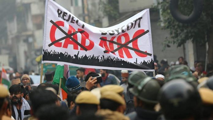 Anti-CAA protests in New Delhi on 19 December (representational image) | Suraj Singh Bisht | ThePrint