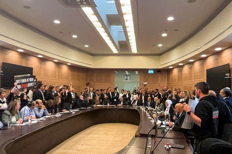 Gaza hostage relatives burst into Israeli parliament, calls for action mount  – ThePrint – ReutersFeed