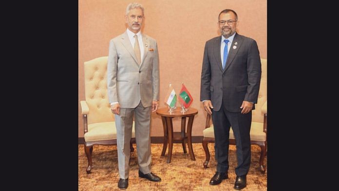 External Affair minister S. Jaishankar and his Maldivian counterpart Moosa Zameer | Photo: X (formerly Twitter): @DrSJaishankar