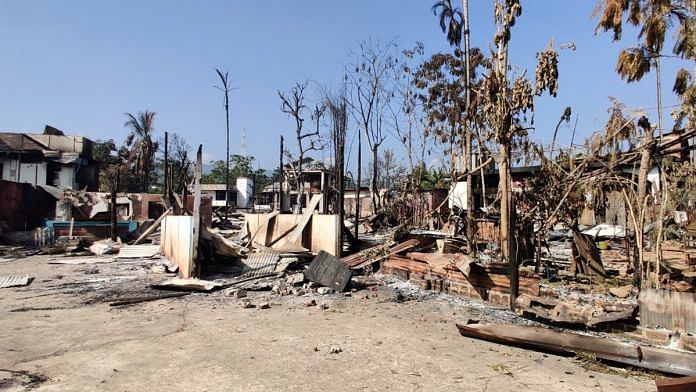 Charred remains of Mount Moreh school in Moreh | Sourav Roy Barman | ThePrint