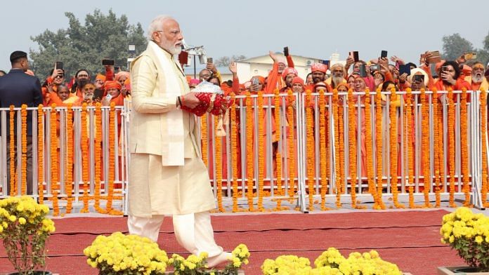 Prime Minister Narendra Modi at Ram temple in Ayodhya | Praveen Jain | ThePrint