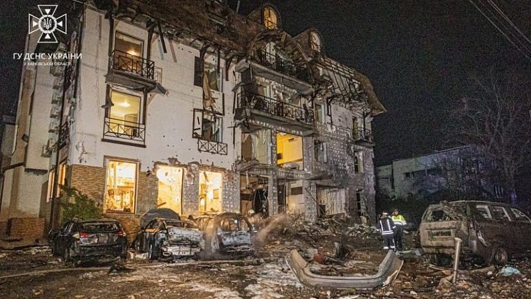Two Russian missiles strike hit hotel in Ukraine’s Kharkiv, 11 injured, says regional governor