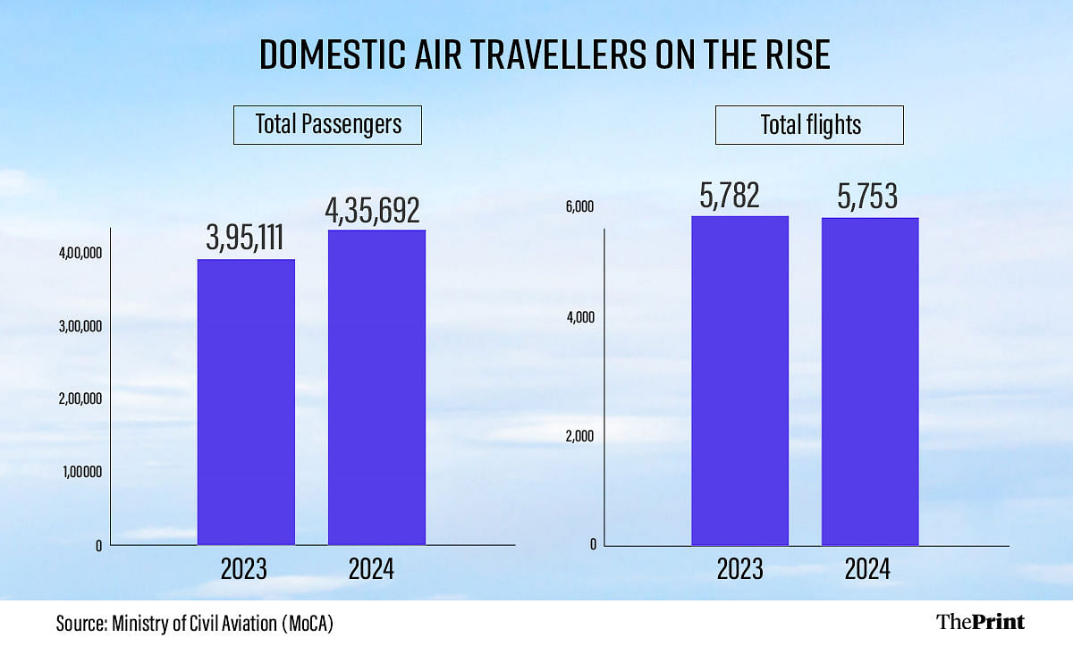 Domestic flights and passengers 