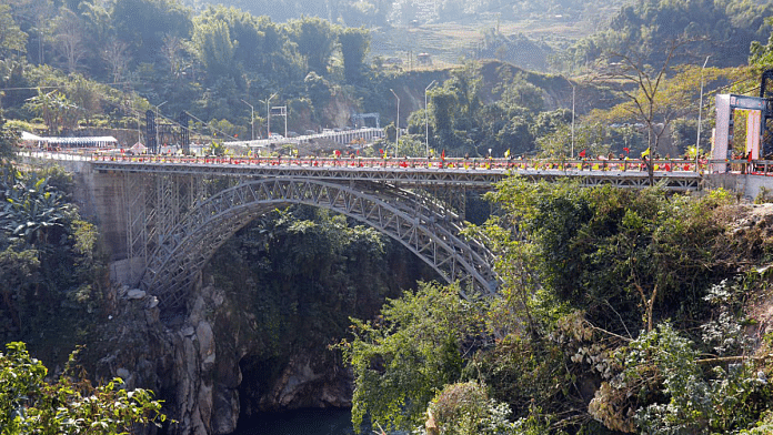 Siyom Bridge, a bridge that was inaugurated in January last year, is among the infrastructure built in remote areas of Arunachal Pradesh | ANI File Photo