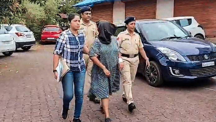 Suchana Seth, CEO of Bengaluru-based The Mindful AI Lab, who is accused of killing her son, being brought to a court in Goa | PTI