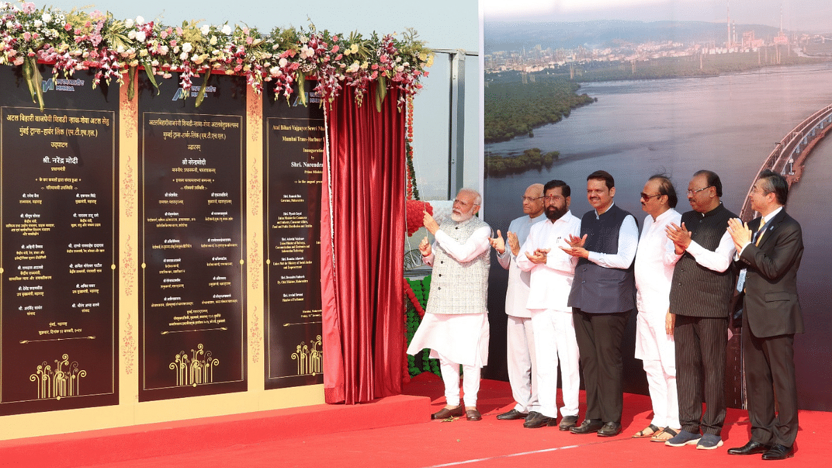 Unveiling India’s longest sea bridge MTHL, Modi makes big infra push, takes digs at past govt