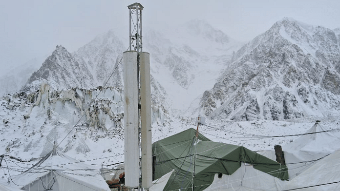 File photo of a Base Transceiver Station at forward posts of Siachen | ANI