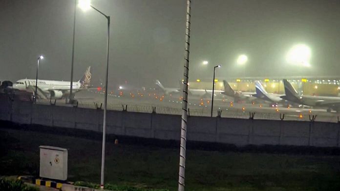 Fog engulfs the IGI airport in Delhi | ANI