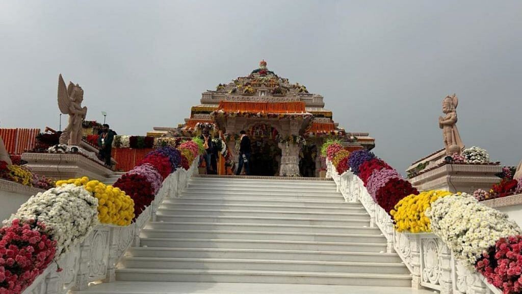 The decked up Ram Temple in Ayodhya | Photo: Shikha Salaria, ThePrint