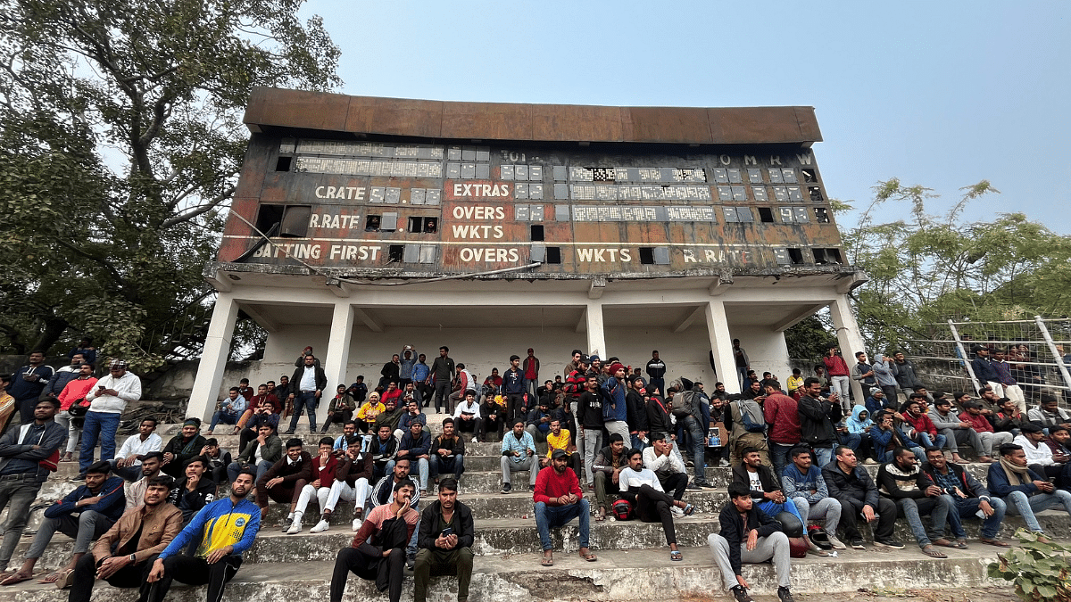 The non-functional scoreboard at the cricket stadium in Patna | Rishabh Raj | ThePrint 