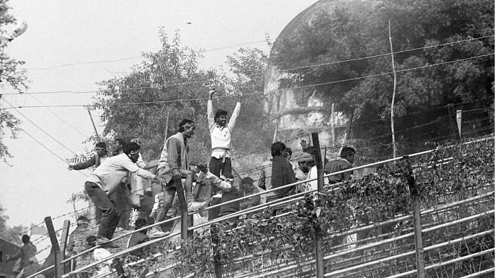 File photo from the demolition of the Babri Masjid in Ayodhya | Praveen Jain