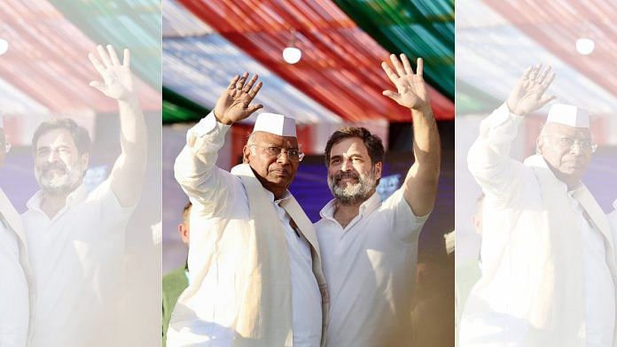 Rahul Gandhi and Mallikarjun Kharge at the Bharat Jodo Nyay Yatra launch | ANI