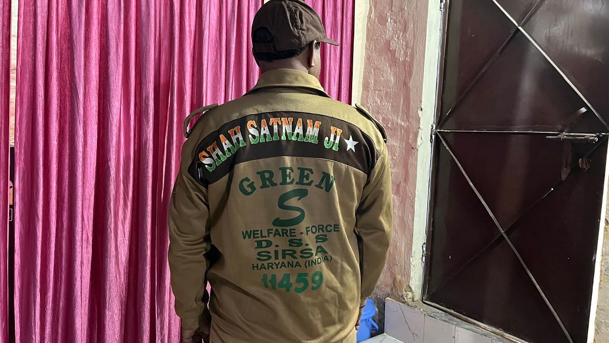 Security person of Dera Sacha Sauda ashram in Barnawa, | Nootan Sharma, The Print. 