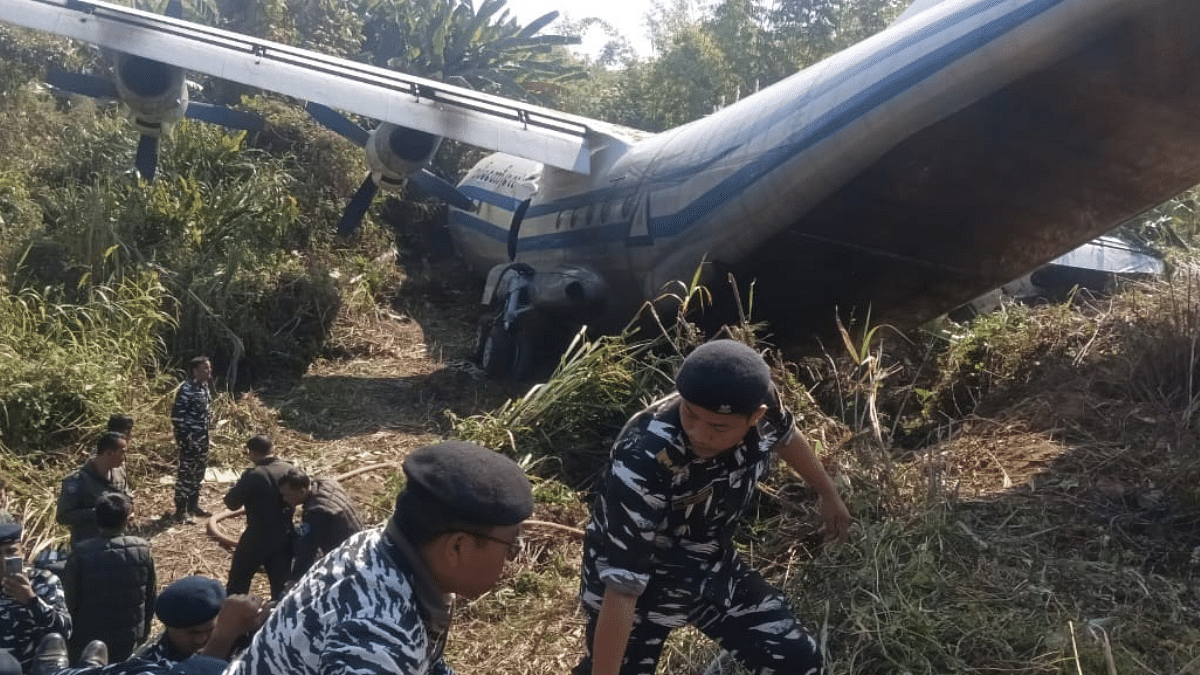 Myanmar military plane skids off runway at Mizoram airport