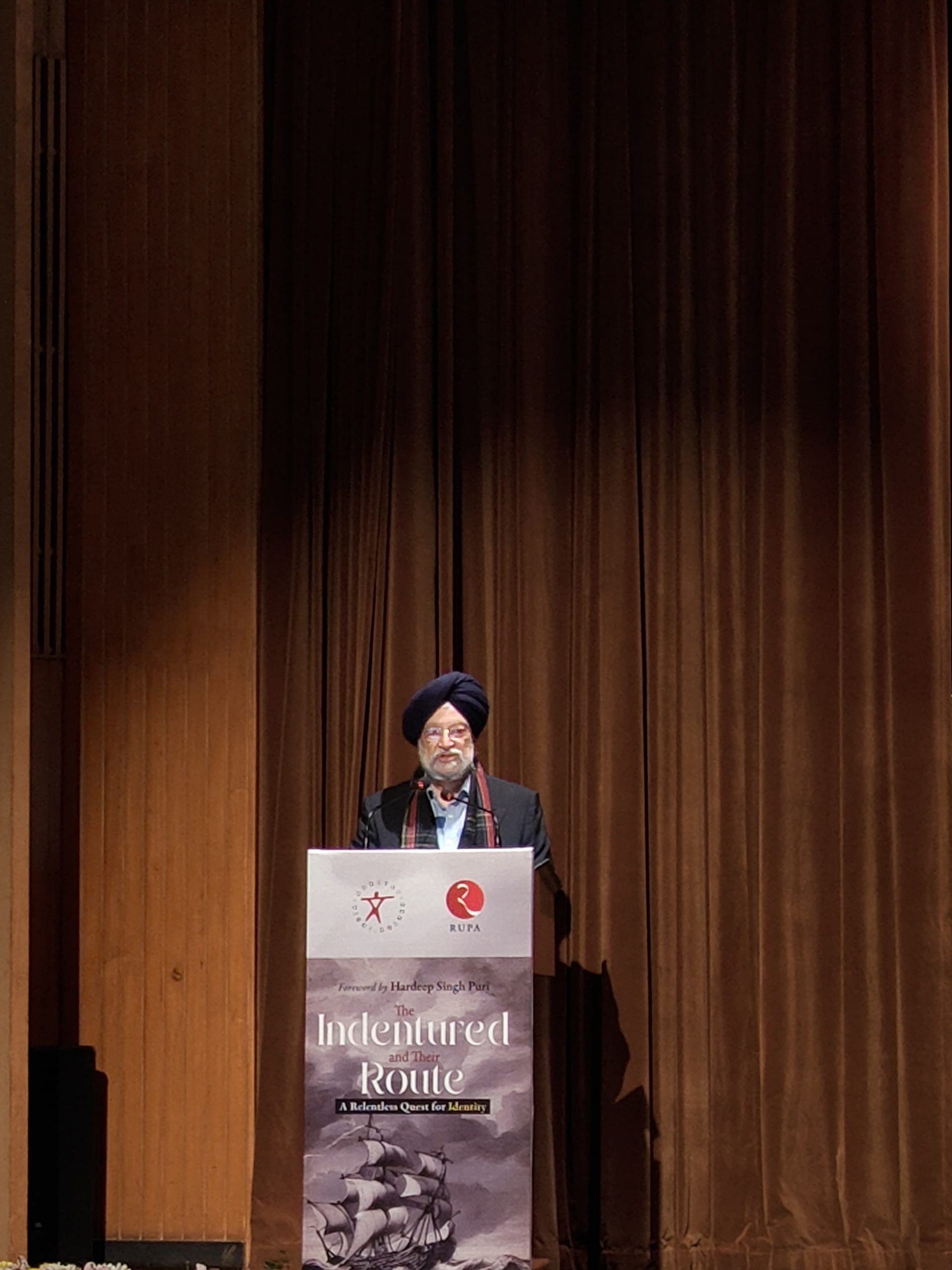 Union Minister Hardeep Singh Puri addresses the audience during the book launch | Sampurna Panigrahi, ThePrint
