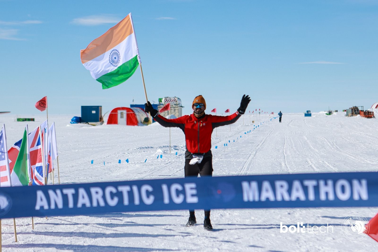 Bhardwaj’s Antarctica run was a 10.5 km one – replete with icy, speedy gusts of wind | Photo by special arrangement 