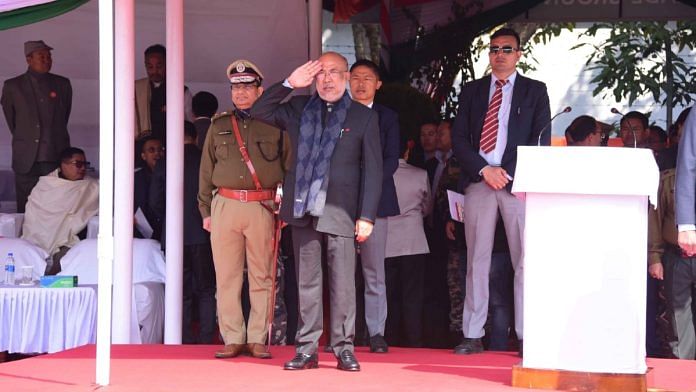Manipur Chief Minister N Biren Singh at the 59th Statehood Day celebrations in Imphal | Credit: DIPR