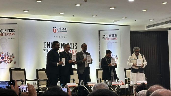 Book launch of Anil Swarup's book 'Encounters with Politicians' at India International Centre in New Delhi on Sunday | Amogh Rohmetra | ThePrint