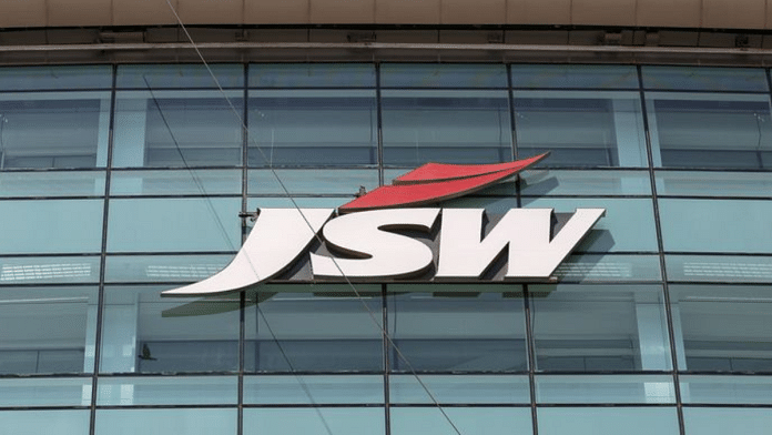 Logo of JSW Grup on a building | Representative Image | Reuters