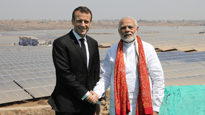 French President Emmanuel Macron and Indian Prime Minister Narendra Modi | Reuters