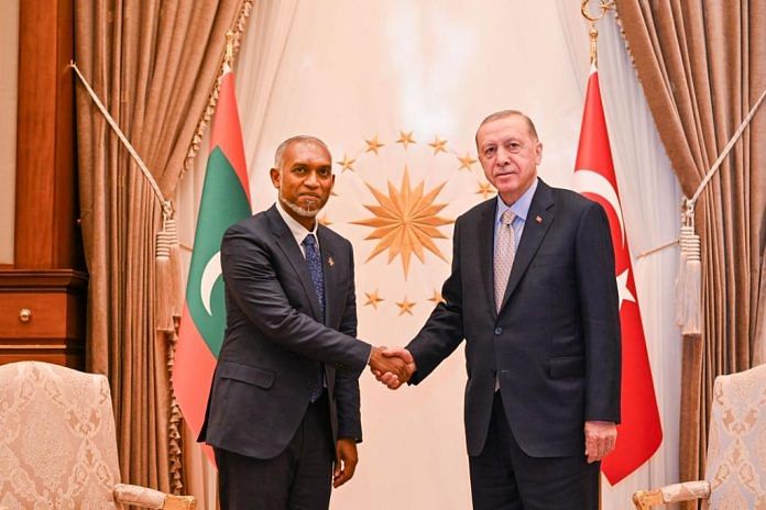 Maldives President Mohamed Muizzu with his Turkish counterpart Recep Tayyip Erdogan | X (formerly Twitter) | Dr Mohamed Muizzu