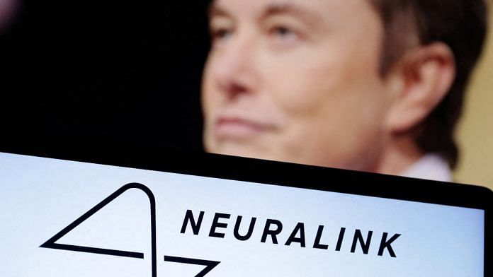 Neuralink logo and Elon Musk photo are seen in this illustration taken, December 19, 2022 | Reuters