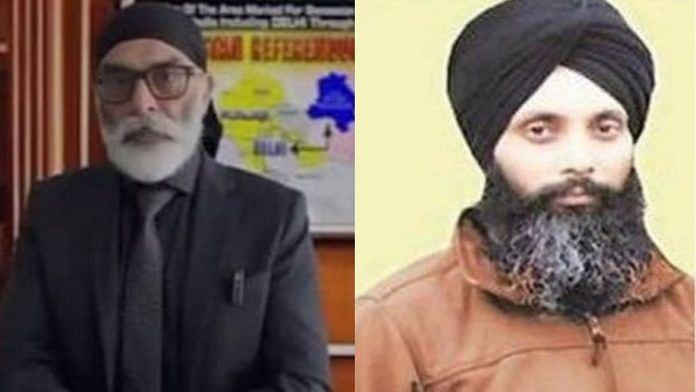 File photos of Gurpatwant Singh Pannun on the left (credit: ANI) and Hardeep Singh Nijjar (credit: by special arrangement)