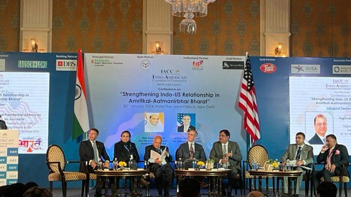 US Ambassador to India Eric Garcetti at an event in Delhi organised by IACC on Tuesday | Pia Krishnankutty | ThePrint