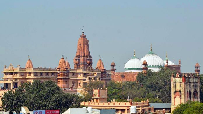 A view of the Krishna Janmasthan Temple Complex and Shahi Eidgah Mosque, in Mathura | ANI