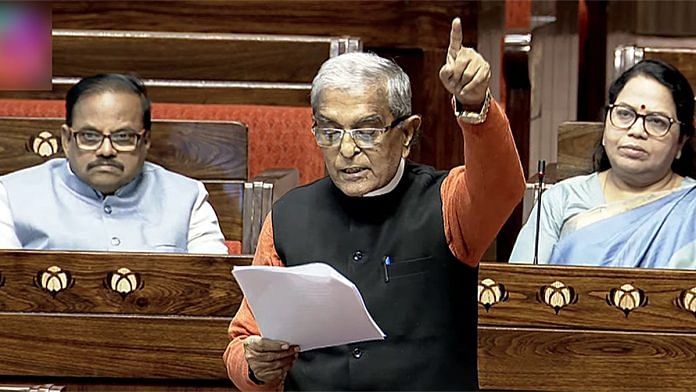 File image of BJP MP Harnath Singh Yadav speaking in Parliament | ANI