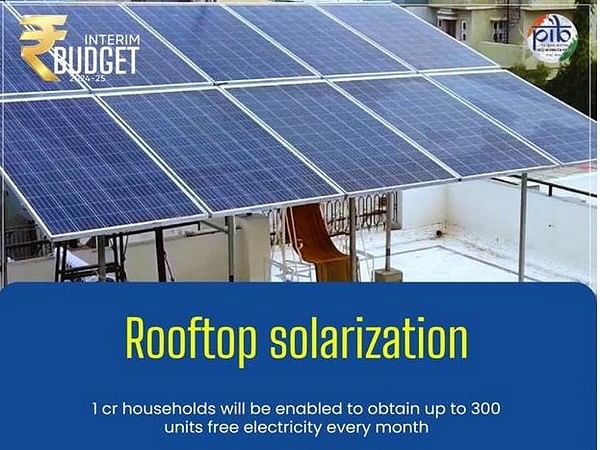 Budget 2024: One crore households to obtain up to 300 units free rooftop solar power