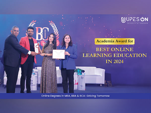 UPES ON Honoured with the Prestigious 'Academia Award for Best Online Learning Education in 2024'