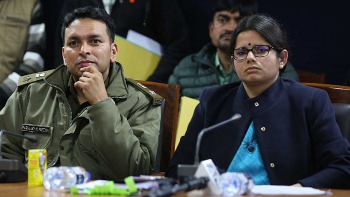 Nainital District Magistrate (DM) Vandana Singh and the Senior Superintendent of Police (SSP) Prahlad Narayan Meena | Photo by Suraj Singh Bisht