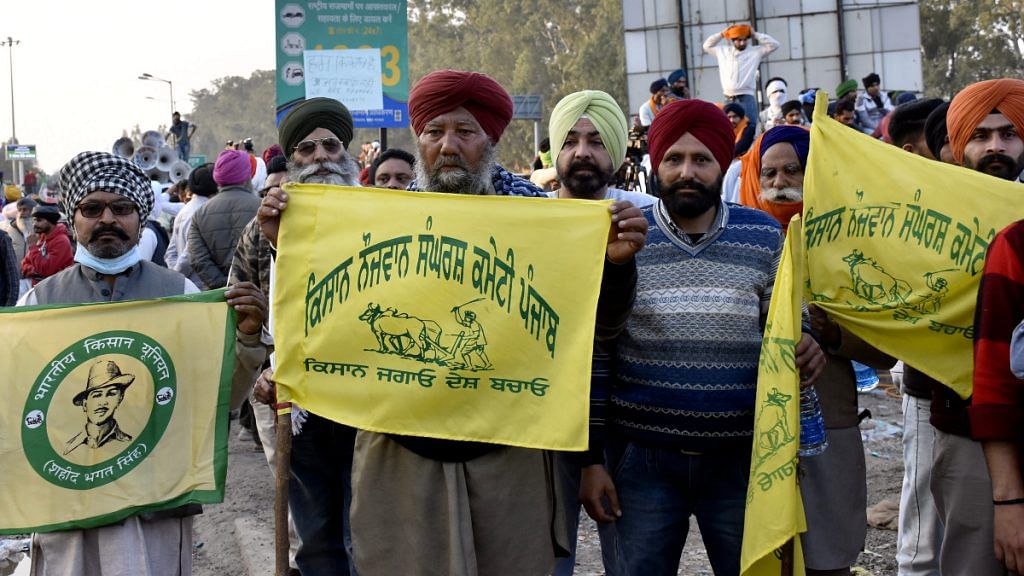 Farmers gather at the Punjab-Haryana Shambhu border during their 'Delhi Chalo' march, in Patiala district, Wednesday, Feb. 14, 2024 | PTI