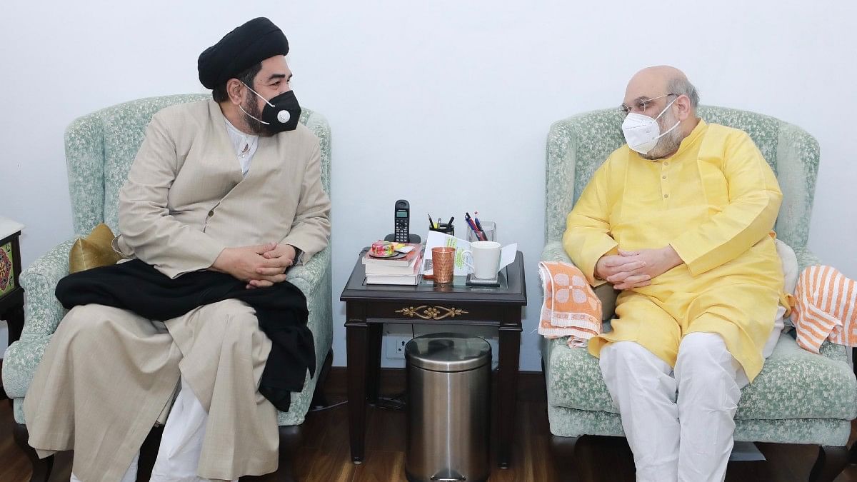 Shia cleric Kalbe Jawad with Union Home Minister Amit Shah | X