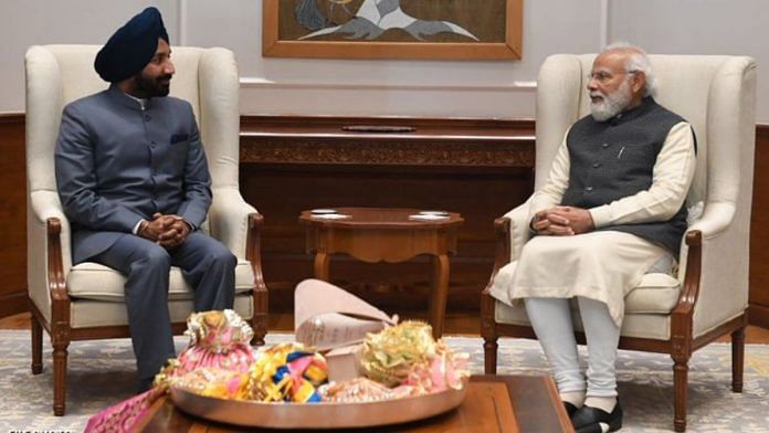 Satnam Singh Sandhu with Prime Minister Narendra Modi | Photo: ‘X’ (formerly Twitter) @narendramodi