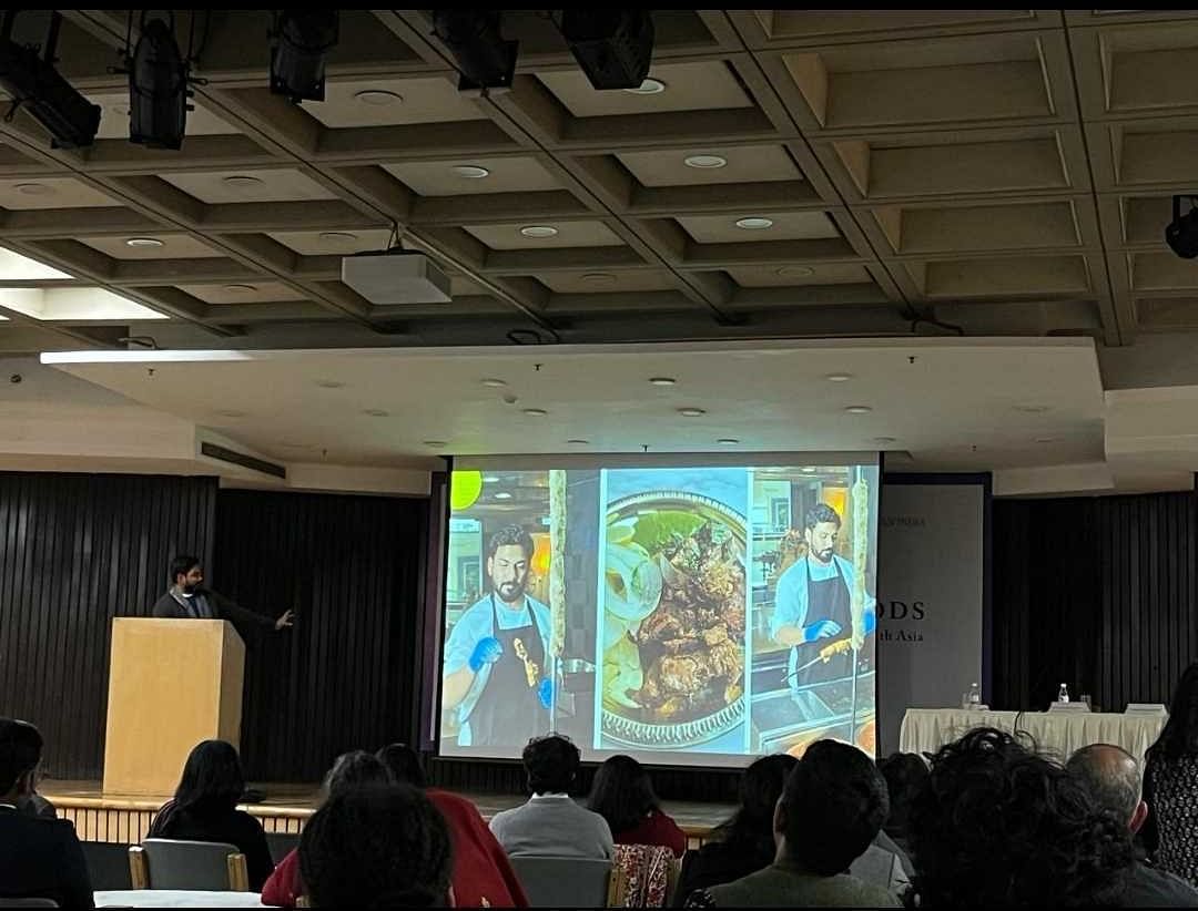 Sadaf Hussain giving a presentation on Bihari kabab | Theres Sudeep, ThePrint