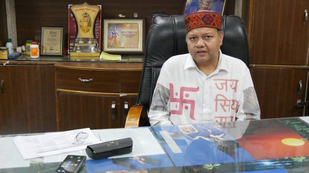 MLA Neeraj Sharma in his office | Photo: By special arrangement