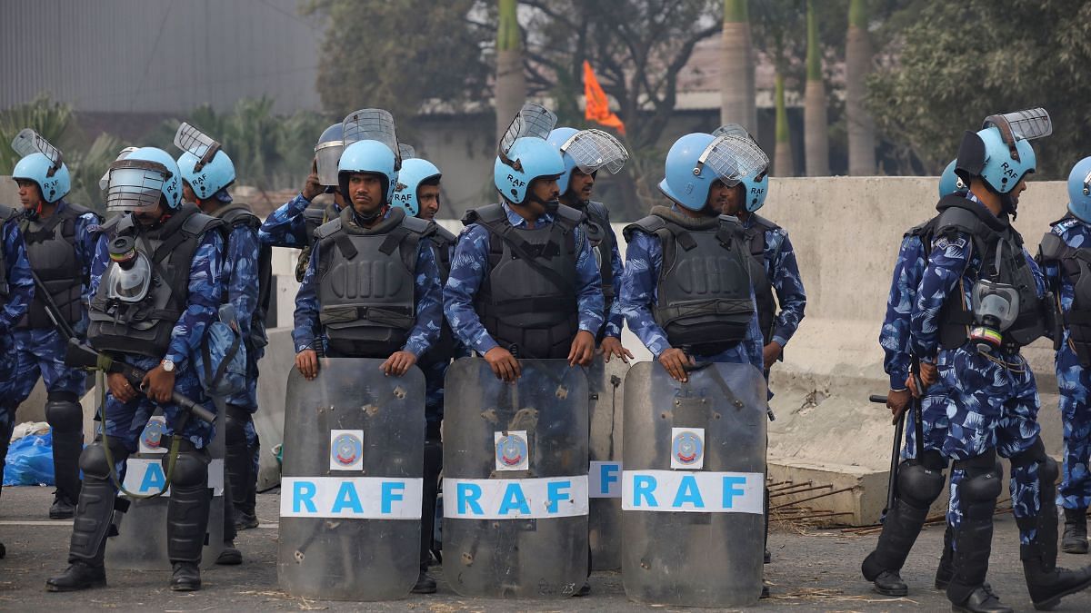 Barbed wire, concrete slabs, sea of cops & RAF personnel at Singhu border as farmers march to Delhi