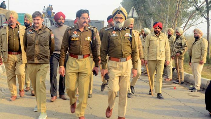 Police deployed at the Shambhu border during the farmers' 'Delhi Chalo' protest | Representative image | ANI