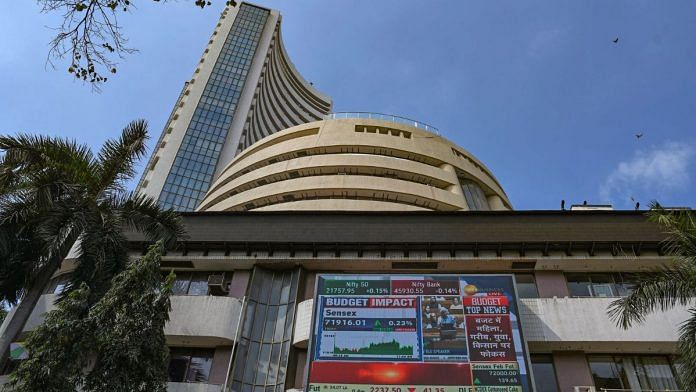 File photo of the Bombay Stock Exchange building | ANI