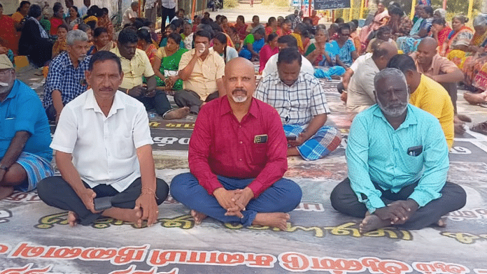 IRS Officer Balamurugan at the Ennore protest site on 1 February | By special arrangement