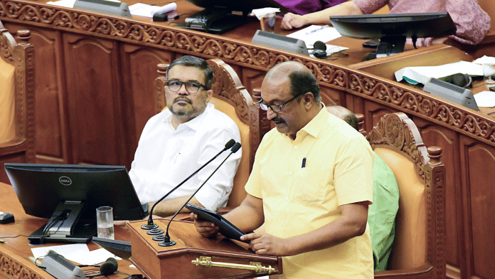 Kerala Finance Minister K. N. Balagopal presents the budget for the financial year 2024–25 at the state assembly in Thiruvananthapuram | ANI