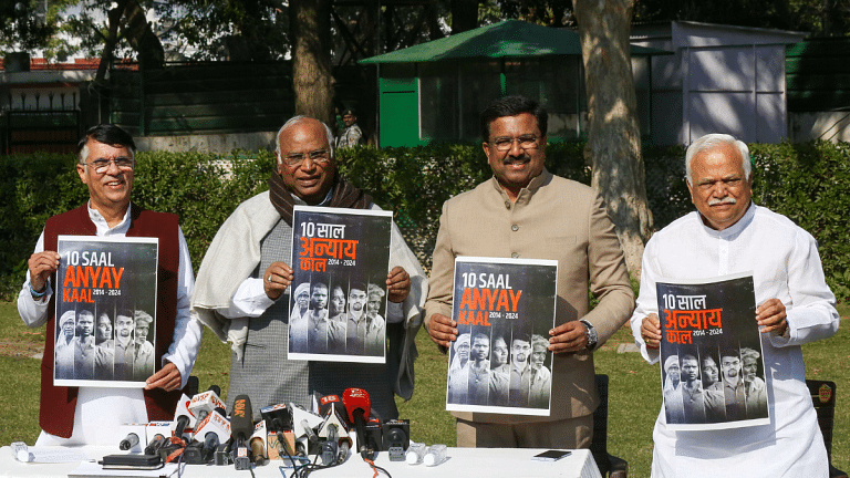 ‘10 Saal Anyay Kaal’—when Mallikarjun Kharge released a chargesheet of BJP’s decade in power